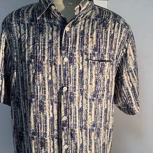 Stylish Blue and Cream Casual Shirt for Men